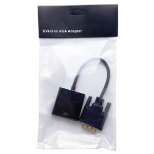 Конвертер, переходник, адаптер DVI-D – VGA, D-SUB 15 см, Black Черный (OEM)