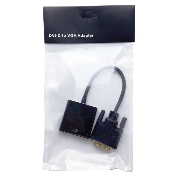 Конвертер, переходник, адаптер DVI-D - VGA, D-SUB 15 см, Black Черный (OEM)