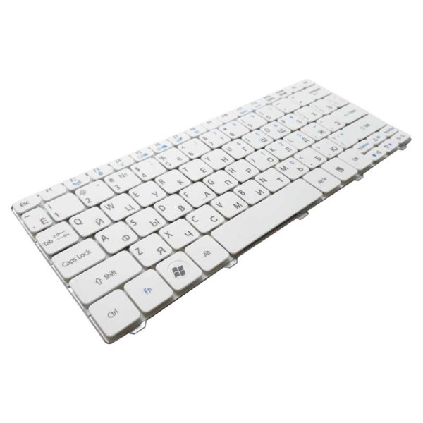 Клавиатура для ноутбука Acer Aspire One 521, 522, 532, 532H, 533, D255, D255E, D257, D260, D270, Happy, Happy2, eMachines 350, 355, em350, em355, Gateway LT21, LT27, LT28, Packard Bell NAV50, Dot S2, Dot SE, Dot SC, Dot SE3, PAV80 White Белая V111102AS, YXX2291 G161122)