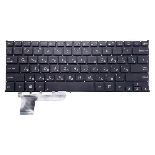 Клавиатура для ноутбука Asus X201, X201E, X202, X202E, VivoBook S200, S200E, S201, S201E без рамки, Black Черная (MP-12K1, 0KNB0-1104RU00, AEEX2U01110)