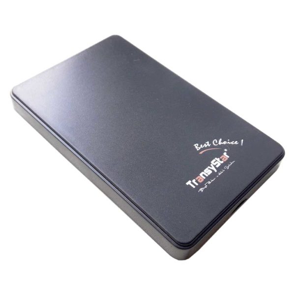 Бокс внешний для жесткого диска HDD 2.5″ USB 2.0/3.0, пластик, Black Чёрный (TransyStar)