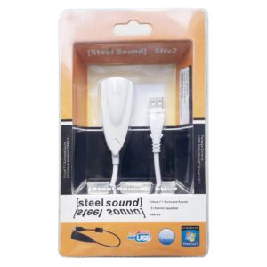 Звуковой адаптер S/B USB 2.0 Steel Sound 5Hv2, 12 channel equalizer, White Белый BOX