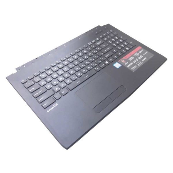 Верхняя часть корпуса с клавиатурой для ноутбука MSI GL62, GL62 6QF без тачпада (E2P-6J4C713-P89, 3076J4C713P89, V143422DK1 RU, S1N3ERU, S1N3ERU2V1SA000) Б/У