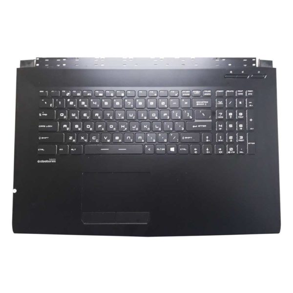 Верхняя часть корпуса с клавиатурой и подсветкой для ноутбука MSI GP72 без тачпада (E2P-793C222-P89, 160408-006, 307793C222P89, V143422FK1 RU, S1N3ERU, S1N3ERU2T1SA000) Б/У