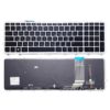Клавиатура для ноутбука HP Envy 15-j000, 17-j000 с серебристой рамкой и подсветкой (711505-251, 720244-251, NSK-CN4BV, 9Z.N9HBV.40R, 6037B0093222)
