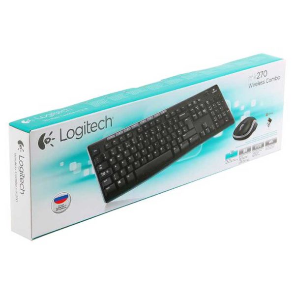 Комплект - клавиатура + мышь Logitech Wireless Combo MK270 беспроводной, Black Черный (920-004518)