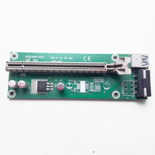 Райзер для видеокарт на майнинг ферму USB 3.0 Riser PCI-E 1X TO 16X, без переходника PCI-Express 1x и кабелей (PCE164P-N03 VER 002, XHF-018) Б/У