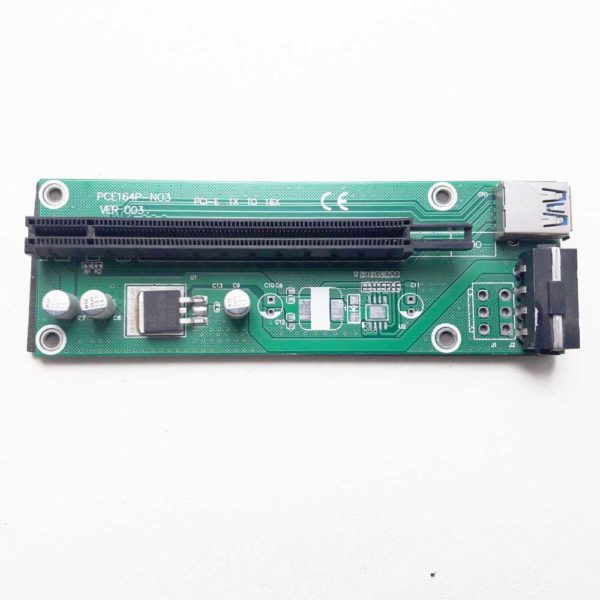 Райзер для видеокарт на майнинг ферму USB 3.0 Riser PCI-E 1X TO 16X, без переходника PCI-Express 1x и кабелей (PCE164P-N03 VER 003) Б/У