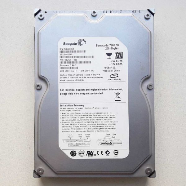 Жесткий диск 3.5" HDD 200 Gb SATA Б/У