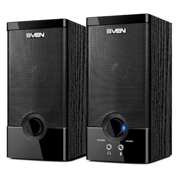 Колонки Sven SPS-603 (6W*2х3Вт) Black чёрные