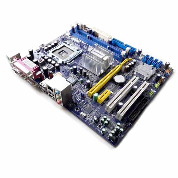 Материнская плата Foxconn 45CMX Intel 945GC, LGA775, 2xDDR2 DIMM, 1xPCI-E x16, 1xPCI-E x1, 2xPCI, встроенный звук: HDA, 5.1, VGA, Ethernet: 10/100 Мбит/с, форм-фактор microATX