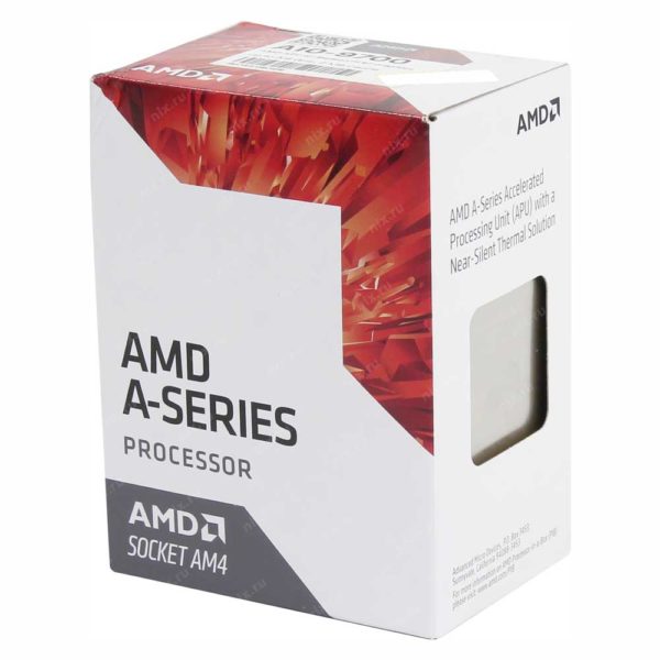 Процессор AMD A10-9700 Socket AM4, 4x3500 МГц, up to 3.8 GHz, Radeon R7, 2 MB Cache, кулер BOX (AD9700AGABBOX, AD9700AGM44AB)