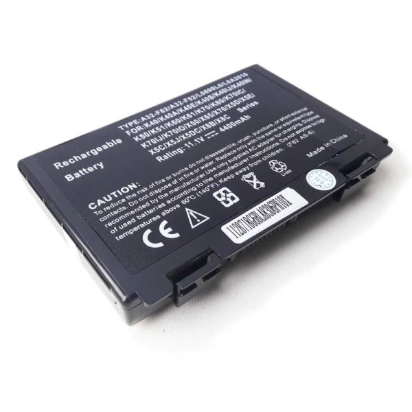 Аккумуляторная батарея для ноутбука Asus K40, K50, K60, K61, K70 11.1V 4400mAh (A32-F82, F82 AS-6)