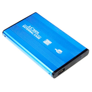 Бокс внешний для HDD 2.5″ SATA USB 3.0 железный корпус, Blue Синий