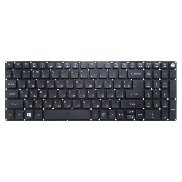 Клавиатура для ноутбука Acer Aspire E5-522, E5-522G, V3-574G, E5-573, E5-573G, E5-573T, E5-573T, E5-532G, E5-722, E5-772, E5-774, E5-774G, E5-576G, F5-571, F5-571G, F5-572, F5-572G, VN7-792G, V3-575, V17 Nitro, Packard Bell EasyNote TE69BH, Aspire 3 A315, A315-21, A315-21G, A315-31, A315-52 A315-51, A515-41G, A515-51, A515-51G, 5 A517, 7 A715, A715-71G, A715-72G, A717-71G, A717-72G, 7 A717, E 15 E5-553G, E5-575G, E5-722G, ES1-523, ES1-533, ES1-572, ES1-524, ES1-732, F5-521, F5-522, F5-571, F5-571G, F5-571T, F5-572, F5-572G, F5-573, F5-573G, F5-573T, TravelMate P2510-G2-MG, Aspire F5-771, F5-771G, Extensa 2511, 2511G, EX251, EX2511G, EX2540, Aspire T5000, Aspire N15Q1, N15W1, N15W2, Extensa 2520, 2520G, 2530, 2540, EX2520G, EX2530, EX2540, TravelMate P257-M, P257-MG, P258-M, P258-MG, P259-M, P259-MG, P277-M, P277-MG, P278, P278-MG Black Чёрная Без рамки (OEM)