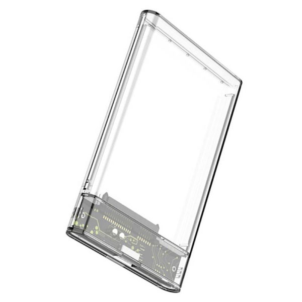 Бокс внешний для жесткого диска HDD 2.5" USB 3.0 Transparent Прозрачный